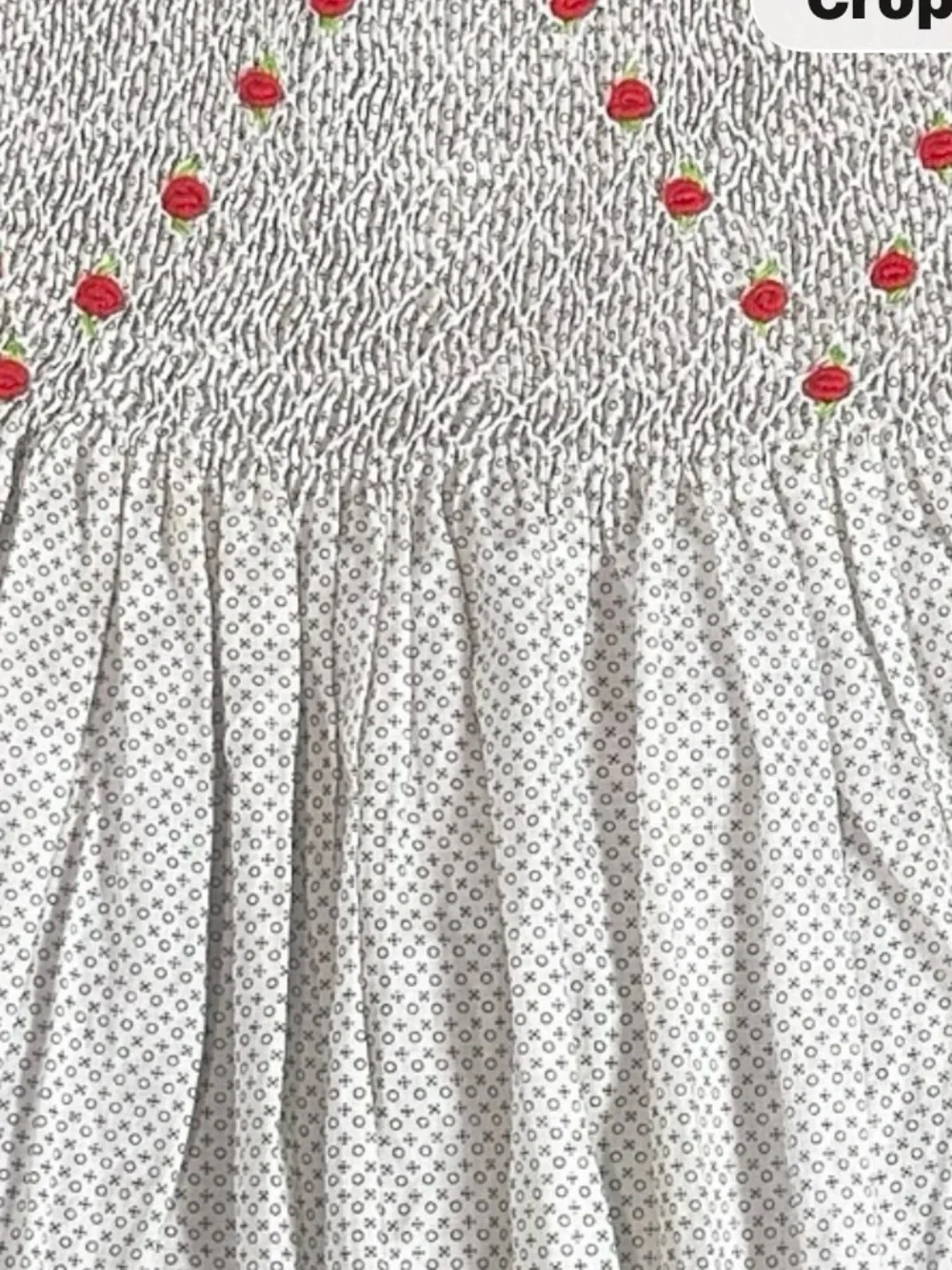 Vintage Style Smocked Cotton Floral Cottagecore Dress Child Size 4